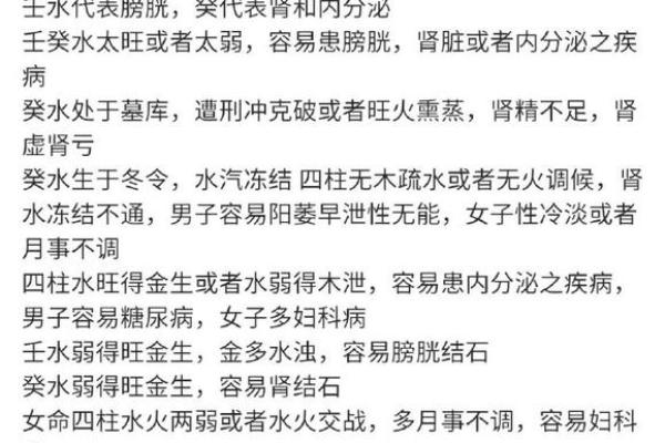 八字疾病综合论断