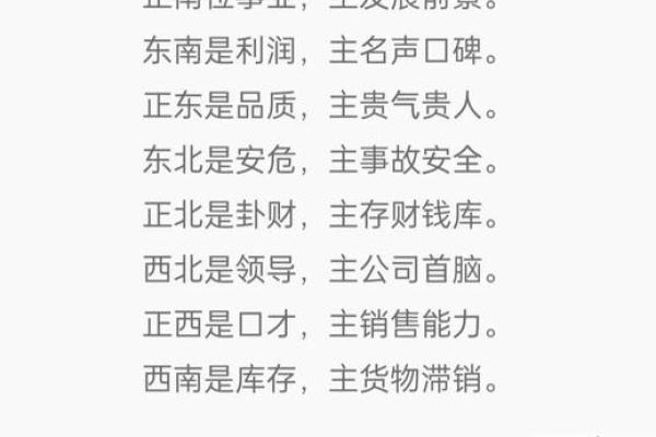 不同方位有着不同的运势