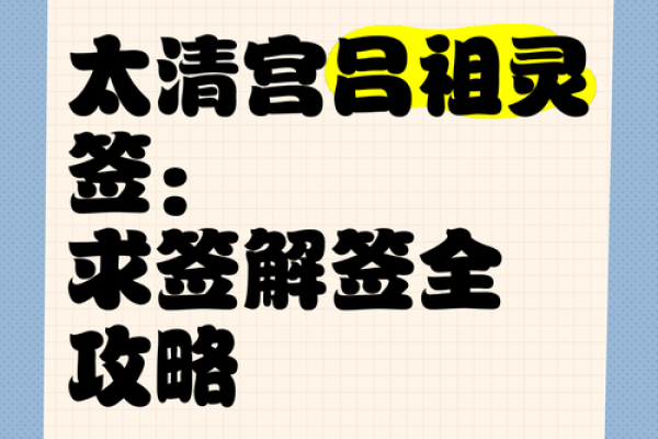 吕祖灵签解签大全签名