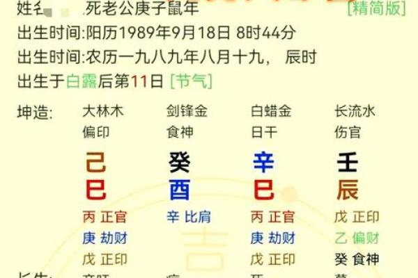 辛巳日柱出生男女八字命运
